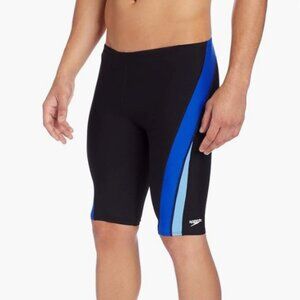Speedo Men's Swim Endurance+ Splice Black/Blue Jammers Size 28 - 8931